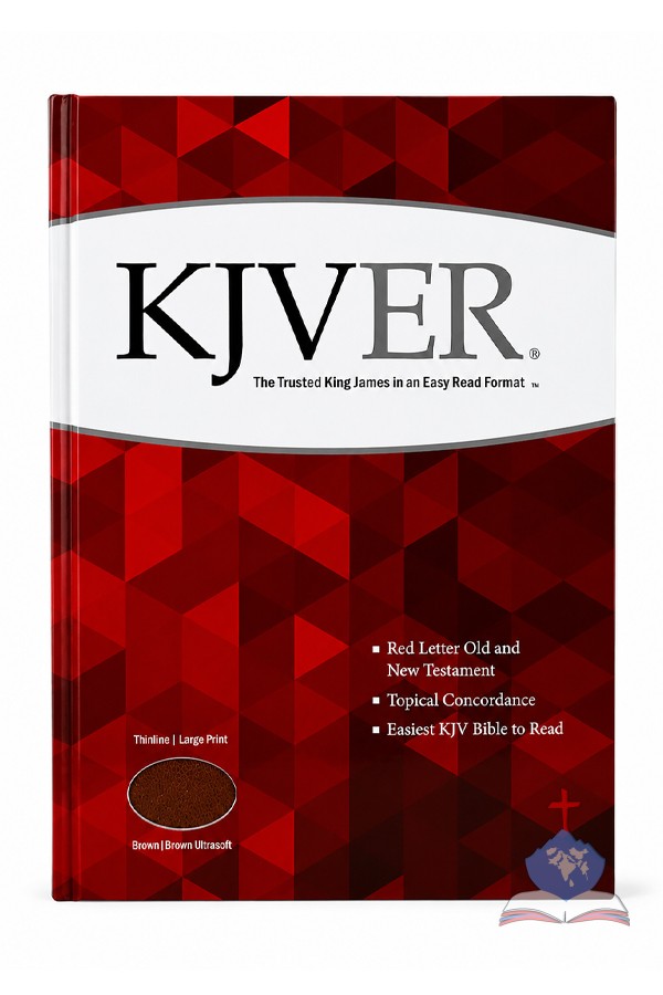 KJVER Bible – King James Version Easy Read, Thinline Large Print, Brown/Brown Ultrasoft