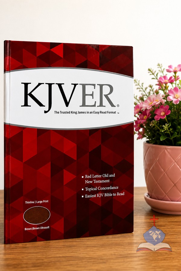 KJVER Bible – King James Version Easy Read, Thinline Large Print, Brown/Brown Ultrasoft
